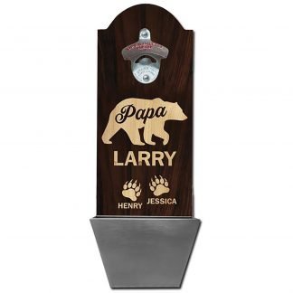 Papa Bear Customizable Wall Mounted Bottle Opener