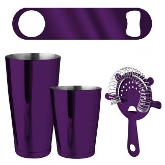 Metallic Purple 4-Piece Bartender Kit