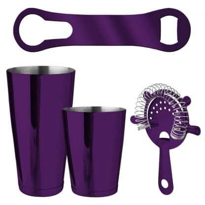 Metallic Purple 4-Piece Bartender Kit