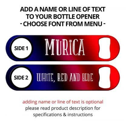 Metallic Red And Blue Naked Speed Opener With Name Personalization