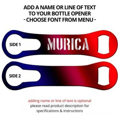 Metallic Red & Blue Naked V-Rod Opener With Name Personalization