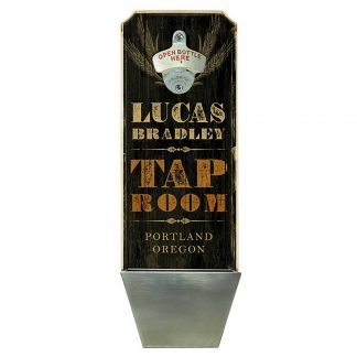 Tap Room Black Customizable Wall Mounted Bottle Opener