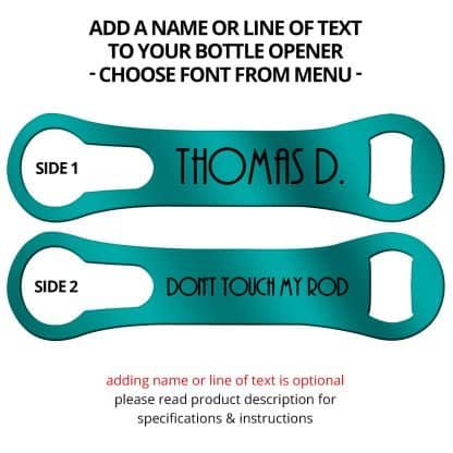 Metallic Teal Naked V-Rod Opener With Name Personalization