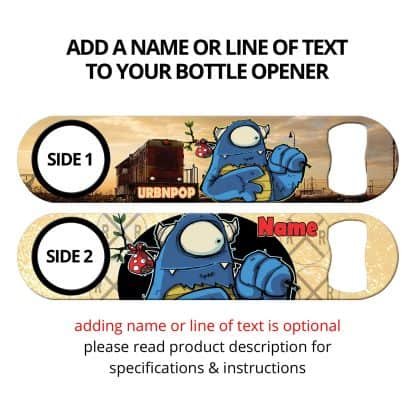 Train Man Commissioned Art Flat Speed Opener With Personalization