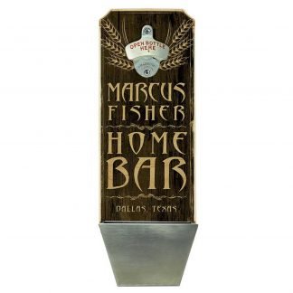 Home Bar Brown Customizable Wall Mounted Bottle Opener