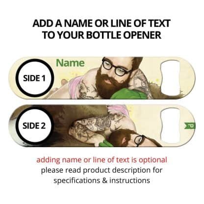 Bear Hug Commissioned Art Speed Bottle Opener With Personalization