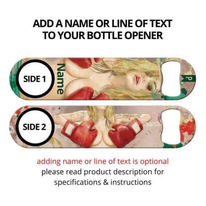 Boxing Vag Commissioned Art Speed Bottle Opener With Personalization