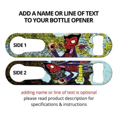 Devil To Be Commissioned Art PSR Bottle Opener With Personalization