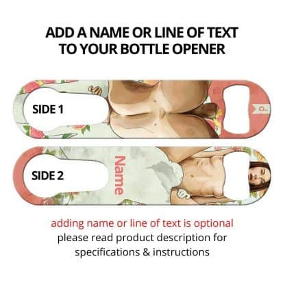 Erotic Cutout Commissioned Art PSR Bottle Opener With Personalization
