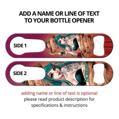 Fate Green Haired Girl Commissioned Art PSR Bottle Opener With Personalization
