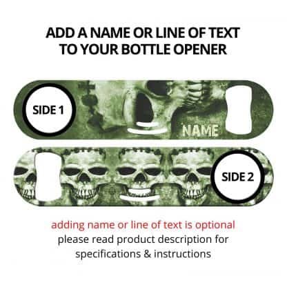 Frankenstein Skulls Commissioned Art Strainer Bottle Opener With Personalization
