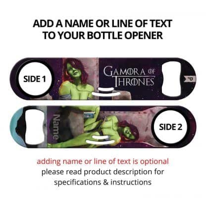 Gamora of Thrones Commissioned Art Strainer Bottle Opener With Personalization