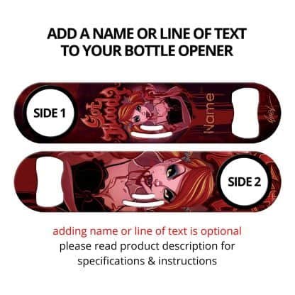 Got Blood Sexy Vampire Girl Commissioned Art Strainer Bottle Opener With Personalization