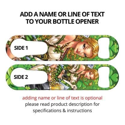 Irish Girl Commissioned Art 2-in-1 PSR Bottle Opener With Personalization