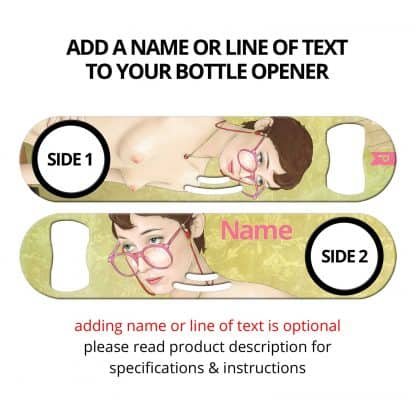 Janine Melnitz Commissioned Art Strainer Bottle Opener With Personalization