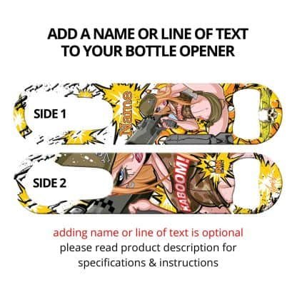 Kaboom Army Tank Girl Commissioned Art PSR Bottle Opener With Personalization