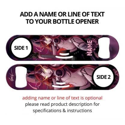 Metal Rock Queen Commissioned Art Strainer Bottle Opener With Personalization
