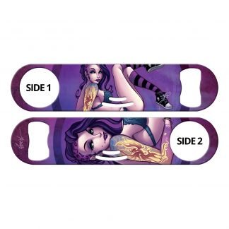 Phoenix Tattoo Purple Haired Girl 3-in-1 Strainer Bottle Opener by Professional Artist Martin Abel