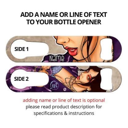 Pretty In Purple Commissioned Art PSR Bottle Opener With Personalization