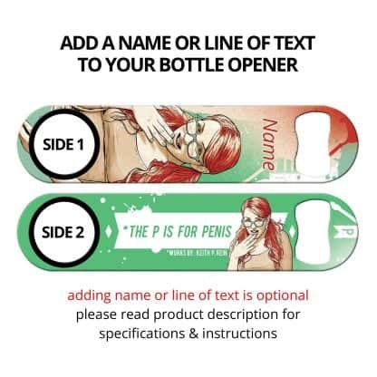 Promo Green Commissioned Art Speed Bottle Opener With Personalization