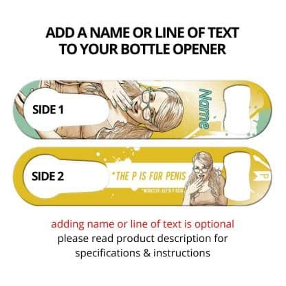 Promo Yellow Commissioned Art PSR Bottle Opener With Personalization