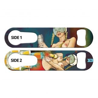 Retro Futuristic 2-in-1 Multi Purpose Bottle Opener by Professional Artist Keith P. Rein