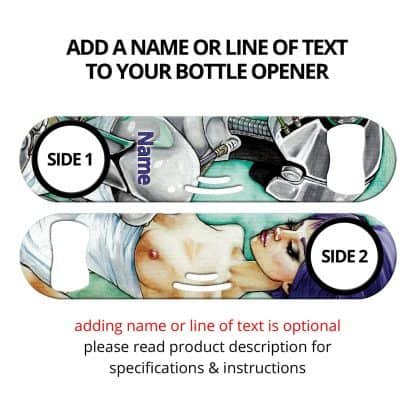 Robot Love Moment Commissioned Art Speed Strainer Bottle Opener With Personalization