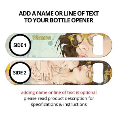 Self Portrait Commissioned Art Speed Bottle Opener With Personalization