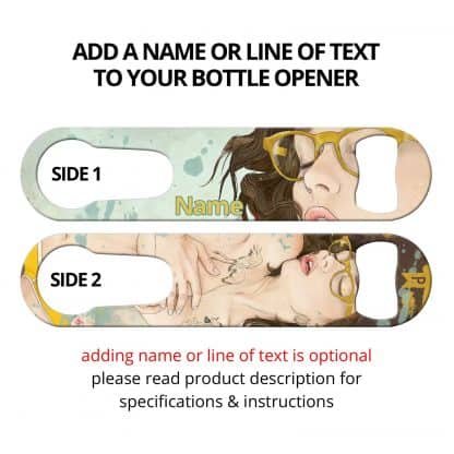 Self Portrait Commissioned Art PSR Bottle Opener With Personalization