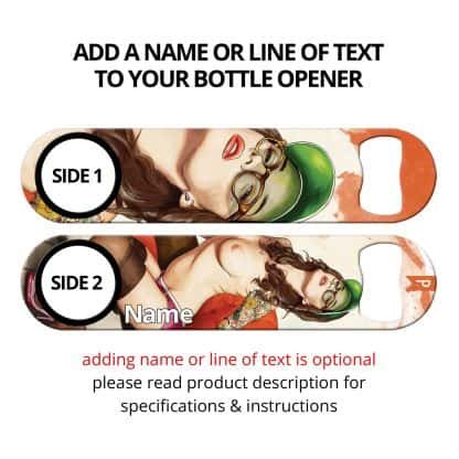 Self Portrait Commissioned Art Speed Bottle Opener With Personalization