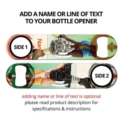 Skate Wars Commissioned Art Strainer Bottle Opener With Personalization