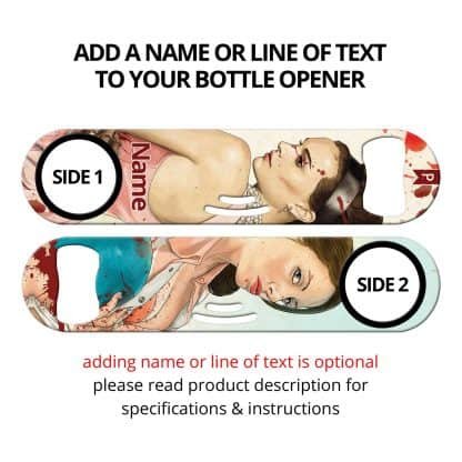 Slaughterhouse Starlets Commissioned Art Strainer Bottle Opener With Personalization