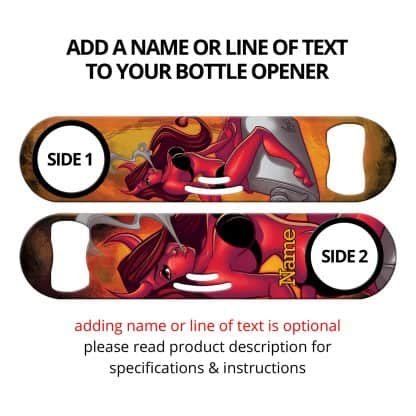 Smoking Hot Sexy Devil Commissioned Art Strainer Bottle Opener With Personalization