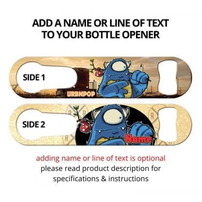 Train Man Commissioned Art PSR Bottle Opener With Personalization