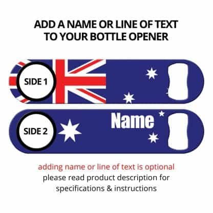 Classic Australian Flag Bottle Opener with Personalization