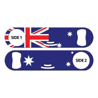 Grungy Australian Flag Bartender Strainer Bottle Opener