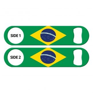 Classic Brazilian Flag Flat Bottle Opener