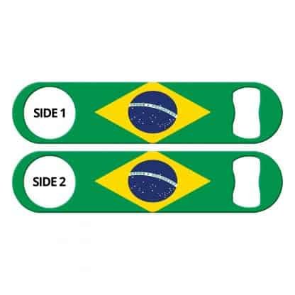 Classic Brazilian Flag Flat Bottle Opener
