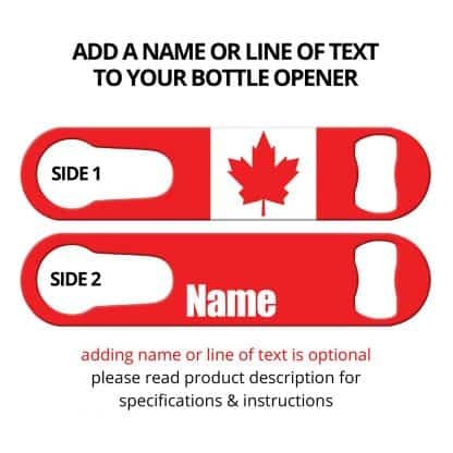 Classic Canadian Flag PSR Bottle Opener with Personalization