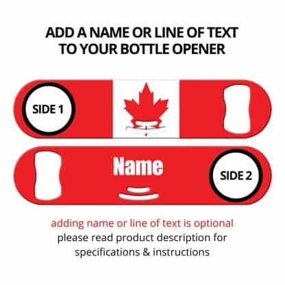 Classic Canadian Flag Strainer Bottle Opener with Personalization