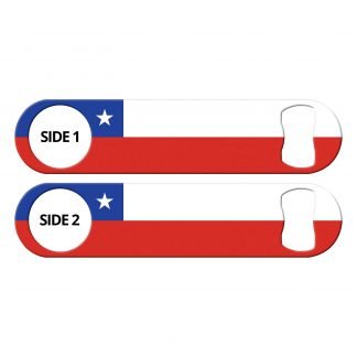 Classic Chilean Flag Flat Bottle Opener