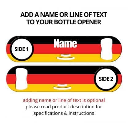 Classic German Flag Strainer Bottle Opener with Personalization