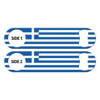 Classic Greek Flag Flat Bottle Opener