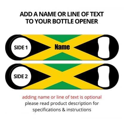 Classic Jamaican Flag Bottle Opener with Personalization