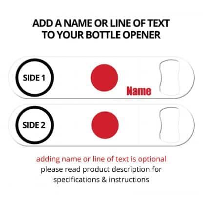 Classic Japanese Flag Bottle Opener with Personalization