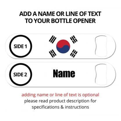 Classic South Korean Flag Bottle Opener with Personalization
