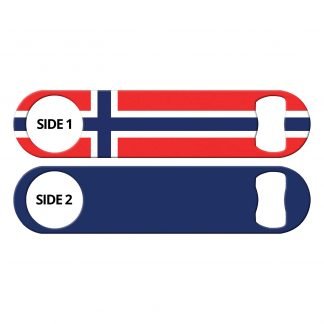 Classic Norwegian Flag Flat Bottle Opener