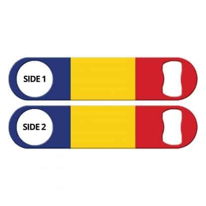 Classic Romanian Flag Flat Bottle Opener