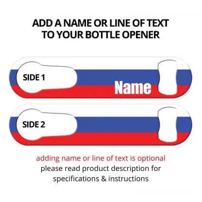 Classic Russian Flag PSR Bottle Opener with Personalization
