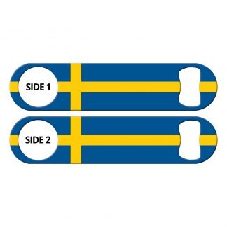 Classic Swedish Flag Flat Bottle Opener